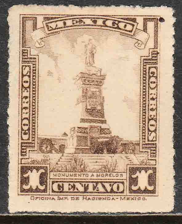 MEXICO RA3, 1¢ Postal Tax. UNUSED, HINGED, OG. F-VF..