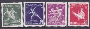 Germany DDR 297-300 MNH 1956 Second Sports Festival at Leipzig