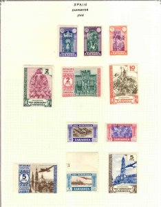 SPAIN ZARAGOZA IMPERF COLLECTION LOT OG H M/M 11 STAMPS ALL APPEAR SOUND 6742