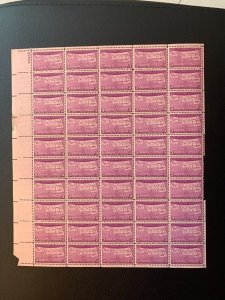 SCOTT#858, 3C STAMP FOUR STATES-STATEHOOD SHEET OF 50 MNH with problems