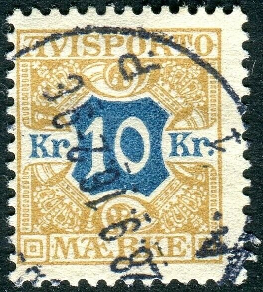 DENMARK-1907 10k Blue & Stone Sg N140 FINE USED V36668