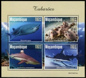 MOZAMBIQUE  2019 SHARKS  SHEET MINT NEVER HINGED