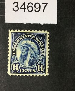 MOMEN: US STAMPS #565 GUM CREASE MINT OG NH LOT #34697