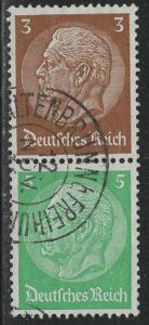 Germany Scott # 416, 418, used, se-tenant, Mi# S127