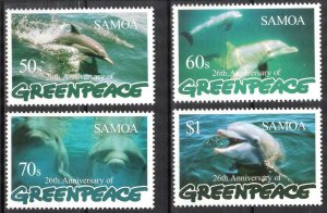 Samoa 1997 GREENPEACE Marine Life Dolphins Set of 4 MNH
