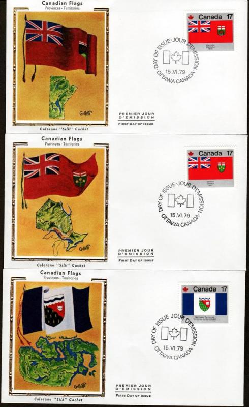 Canada # 821-832 Colorano Silk FDC!