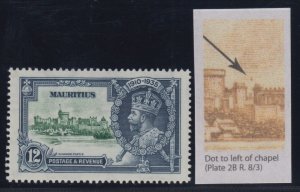 Mauritius, SG 246g, MLH Dot to Left of Chapel variety
