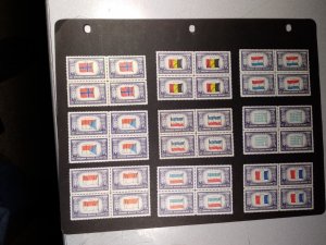 US #909-21 MNH block set e23.7 14935