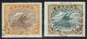 PAPUA 1916 LAKATOI 4D AND 5D USED