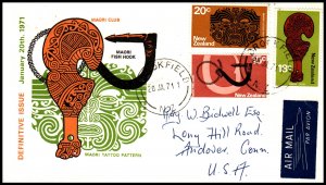 New Zealand 450-452 Pen FDC