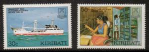 KIRIBATI SG268/9 1987 TRANSPORT & TELECOMMUNICATIONS MNH