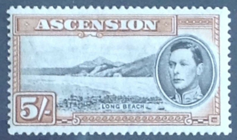 ASCENSION 1938 SG46 5/- perf13.5 LIGHTLY MOUNTED MINT (GUM DISTURBED)..SEE SCANS