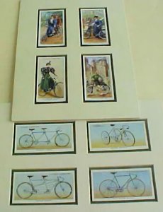 UNITED STATES BICYLES CIGARETTE CARDS,1930'S 8 DIFF PLAYERS PROFESSIONALLY MOUNT