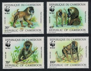 Cameroun WWF Drill Monkey Primate 4v 1988 MNH SC#843-846 SG#1115-1118