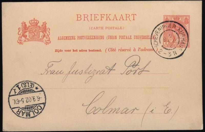 PAYS-BAS / NEDERLAND - 1902 Grootrond Stempel SCHEVENINGEN KURHAUS 5c Kaart