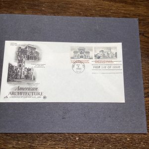 FDC 1980 American Architecture Pennsylvania Academy Fine Arts&Lyndhurst Castle