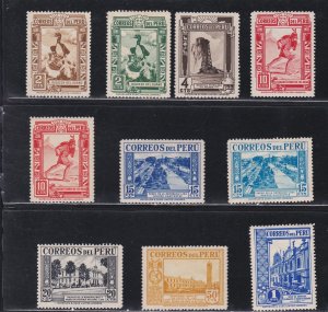 Peru # 356 / 369, Pictorials, Incomplete set, 1/3 Cat.