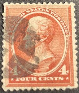 U.S.# 215-USED--SINGLE---ROSE/CARMINE---1888