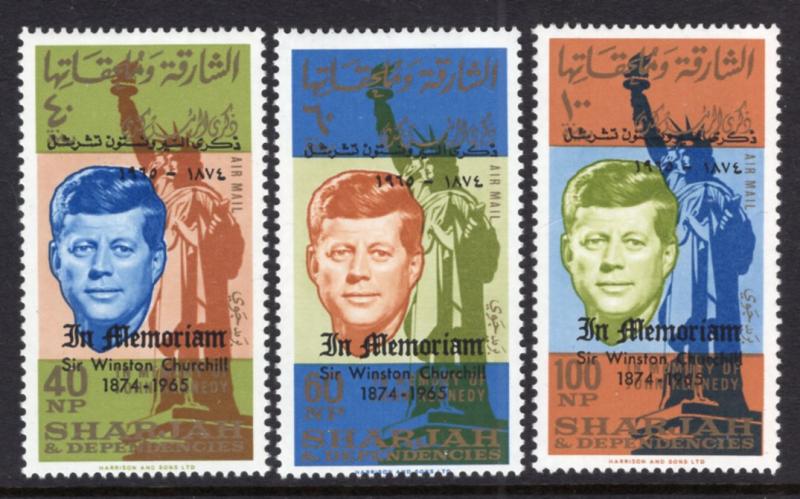 Sharjah MI 143-145 John F Kennedy MNH VF