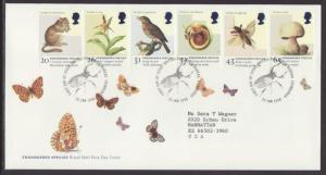 Great Britain 1785-1790 Endangered Species 1998 Typed FDC