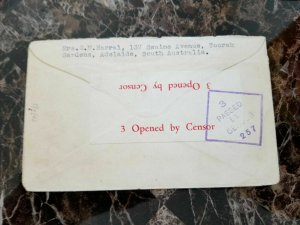 1943 Australia to Malaya Japan POW Prisoner of War Camp Cover GM Harral Air obse