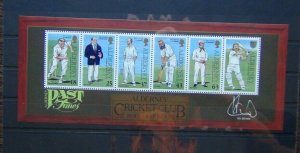 Alderney 1997 150th Anniversary of Cricket on Alderney Miniature Sheet MNH