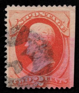 US #183 F/VF used, straddle margin copy. Nice!