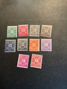 Stamps French Sudan Scott #J11-20 hinged