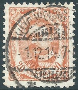Luxembourg, Sc #85, 20c Used