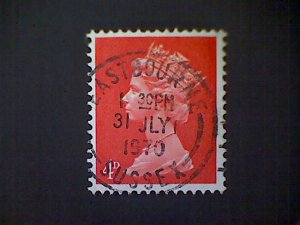 Great Britain, Scott #MH7, used(o), 1969, Machin: Queen Elizabeth II, 4d