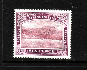 Dominica-Scott#42-Unused heavy hinged-Capitol Roseau-6p v