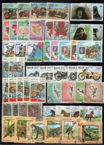 Laos Collection Used/CTO Flowers Animals Dinosaurs Motorcycles ZAYIX 0324M0081