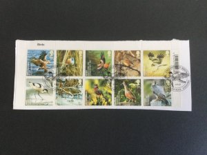 GB 2007.Birds Action for Species(1st series).Set of 10 used stamps.ExFDC on ppr