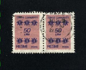 Turkey O164 pair used 1981 PD