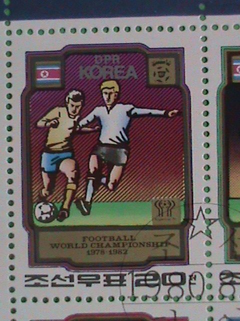 KOREA STAMP 1982   FOOT BALL WORLD CHAMPIONSHIP; CTO- NOT HING  S/S SHEET