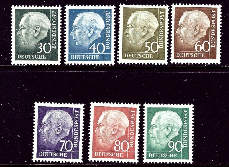 Germany 755-61 MNH 1956-57 complete set