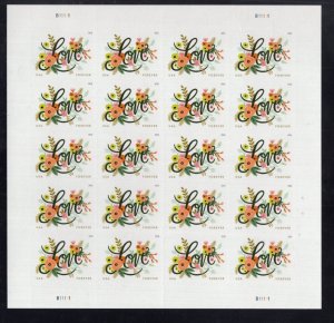 U.S. - 5255 - Love - Complete Sheet -  Never Hinged