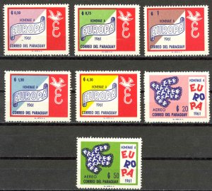 Paraguay Sc# 623-629 MNH 1961 Europa