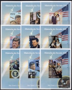 Sao Tome and Principe 2004 KENNEDY-APOLLO 11-MARILYN MONROE-SPACE 9 S/S MNH