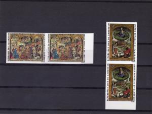 Cameroun 1975 Sc#C230/C231 Christmas 75 Paintings Set (2) PAIR IMPERFORATED MNH