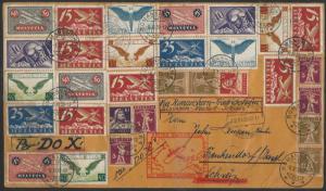 Switzerland 1930 DOX Lisbon-New York- Swiss-Flight Cover