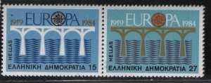 GREECE, 1494A, PAIR, MNH, 1984, EUROPA