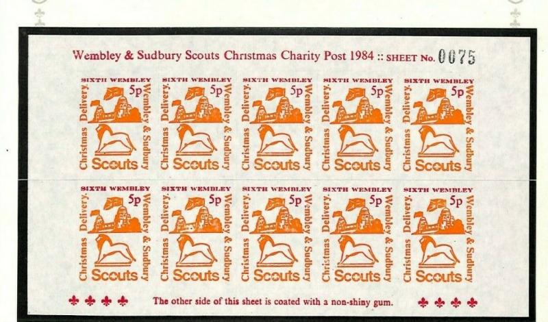 GB BOOKLET Middx Wembley BEE Scout Mail Stamps Original Album Page 1984 AG318