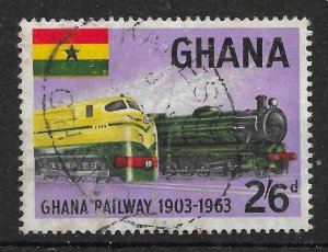 GHANA SG327 1963 RAILWAY 2/6 USED