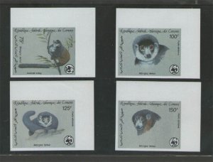 Comoros 1987 Sc C171-4 IMPERF MARGIN WWF set MNH