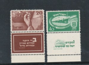 Israel #33 - #34 Very Fine Never Hinged Tab Set