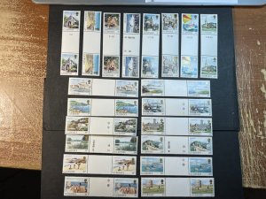 GUERNSEY # 283-302-MINT NEVER/HINGED--COMPLETE SET OF GUTTER PAIRS--1984-85