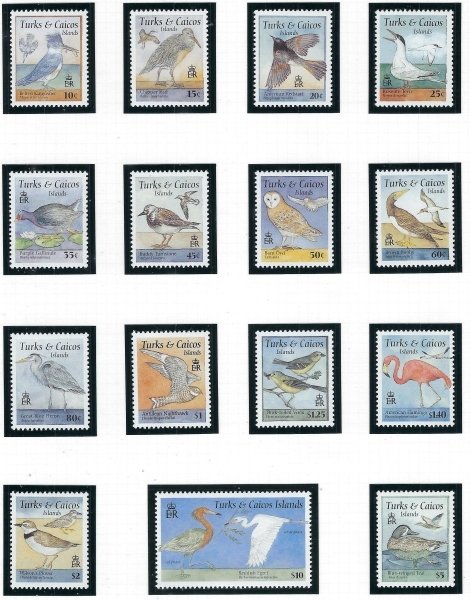 Turks and Caicos 1153-66A MNH 1995 Birds (ak5502)