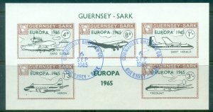 Guernsey-Sark 1965 Europa, Airplanes MS CTO