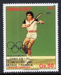 Paraguay C673 Summer Olympics Tennis MNH VF